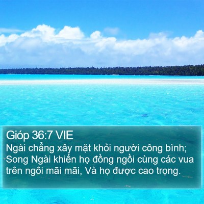 Gióp 36:7 VIE Bible Verse Image