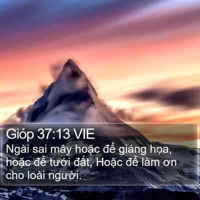 Gióp 37:13 VIE Bible Verse Image