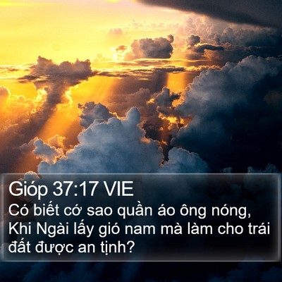 Gióp 37:17 VIE Bible Verse Image