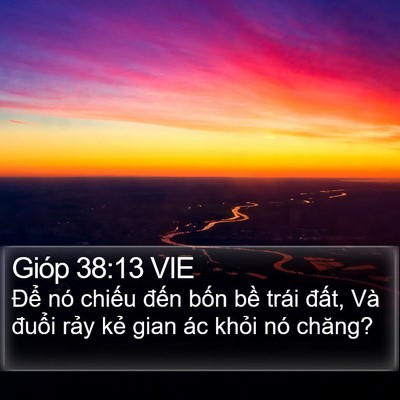 Gióp 38:13 VIE Bible Verse Image