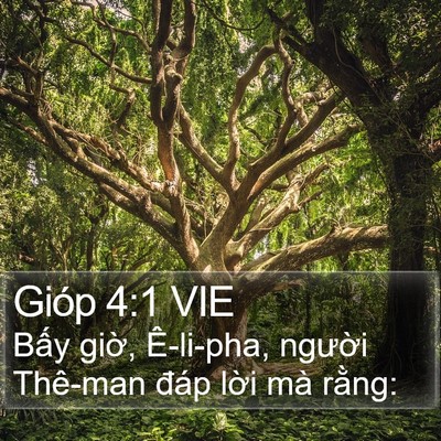 Gióp 4:1 VIE Bible Verse Image