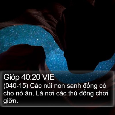 Gióp 40:20 VIE Bible Verse Image