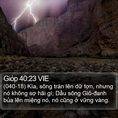 Gióp 40:23 VIE Bible Verse Image