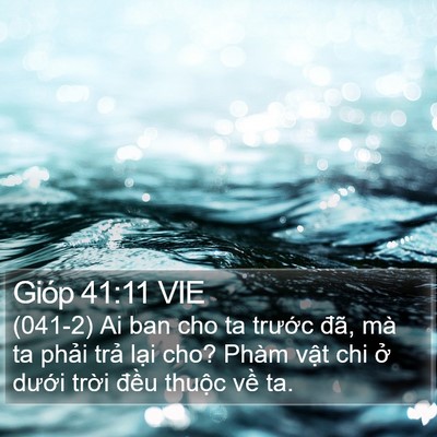 Gióp 41:11 VIE Bible Verse Image
