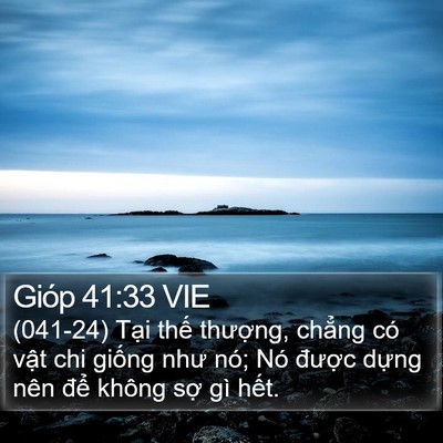 Gióp 41:33 VIE Bible Verse Image
