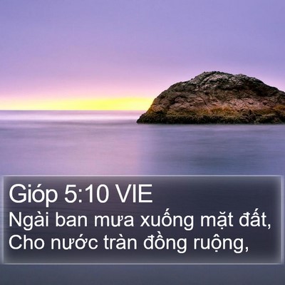 Gióp 5:10 VIE Bible Verse Image