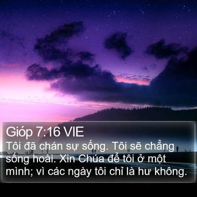 Gióp 7:16 VIE Bible Verse Image