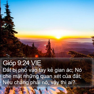 Gióp 9:24 VIE Bible Verse Image