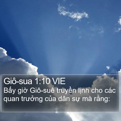 Giô-sua 1:10 VIE Bible Verse Image