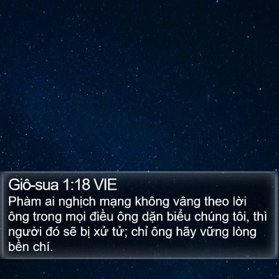 Giô-sua 1:18 VIE Bible Verse Image