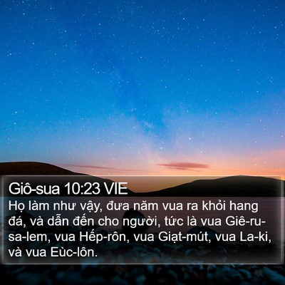 Giô-sua 10:23 VIE Bible Verse Image