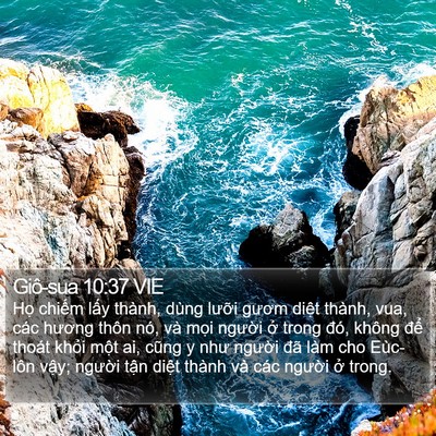Giô-sua 10:37 VIE Bible Verse Image