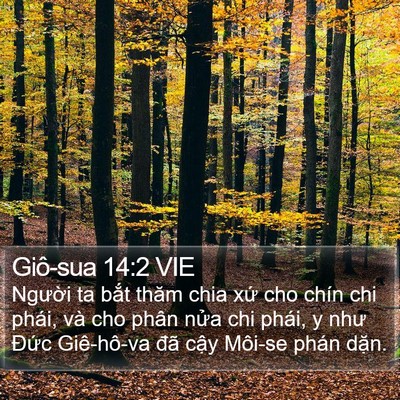 Giô-sua 14:2 VIE Bible Verse Image