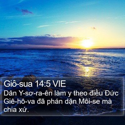 Giô-sua 14:5 VIE Bible Verse Image