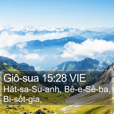 Giô-sua 15:28 VIE Bible Verse Image