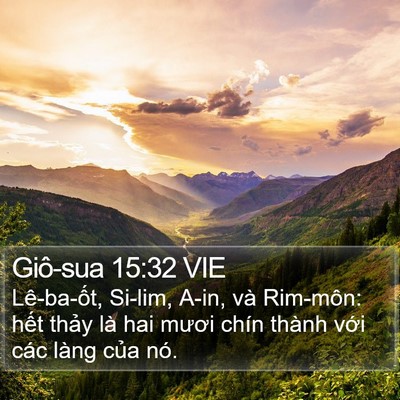 Giô-sua 15:32 VIE Bible Verse Image