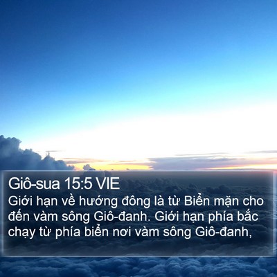 Giô-sua 15:5 VIE Bible Verse Image