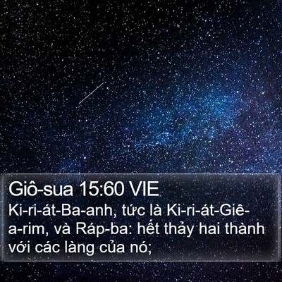 Giô-sua 15:60 VIE Bible Verse Image