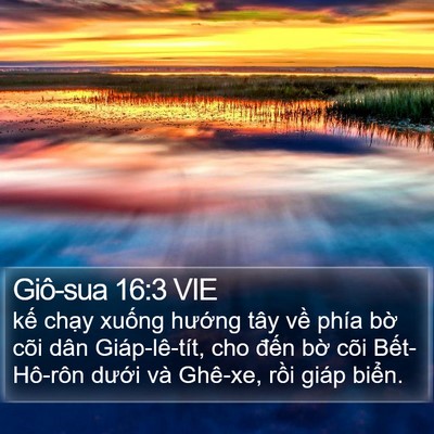 Giô-sua 16:3 VIE Bible Verse Image