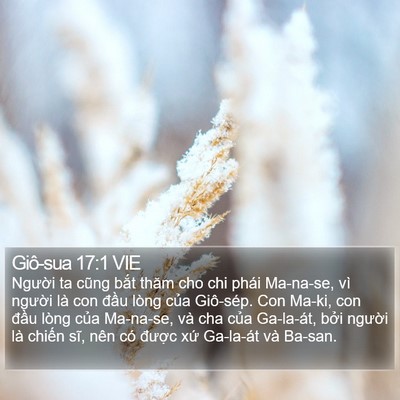 Giô-sua 17:1 VIE Bible Verse Image