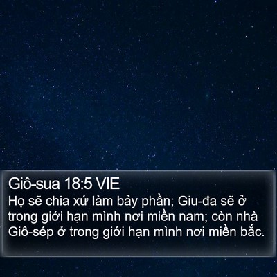 Giô-sua 18:5 VIE Bible Verse Image