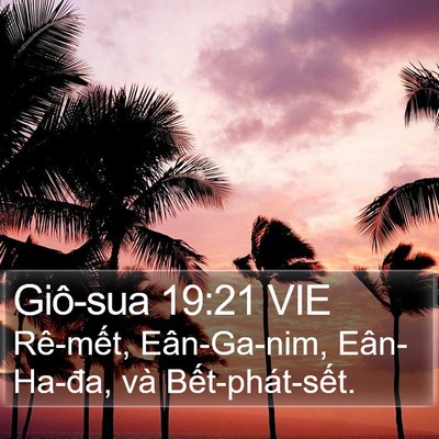 Giô-sua 19:21 VIE Bible Verse Image