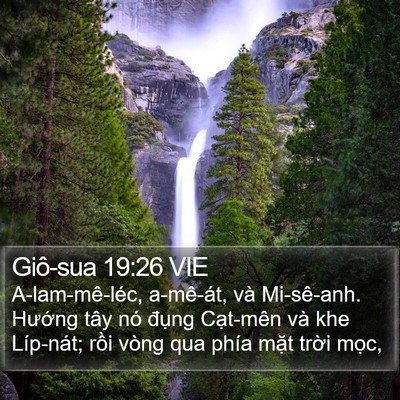 Giô-sua 19:26 VIE Bible Verse Image