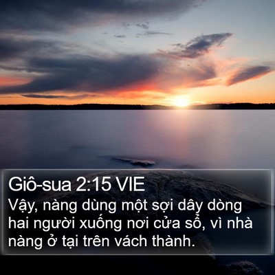 Giô-sua 2:15 VIE Bible Verse Image