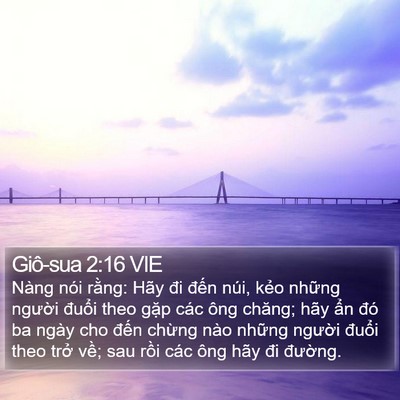 Giô-sua 2:16 VIE Bible Verse Image