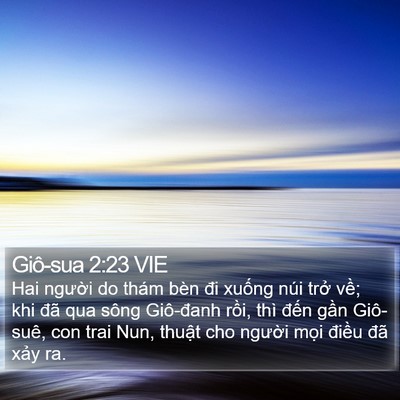 Giô-sua 2:23 VIE Bible Verse Image