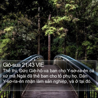 Giô-sua 21:43 VIE Bible Verse Image