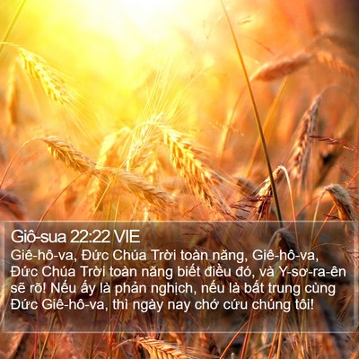 Giô-sua 22:22 VIE Bible Verse Image