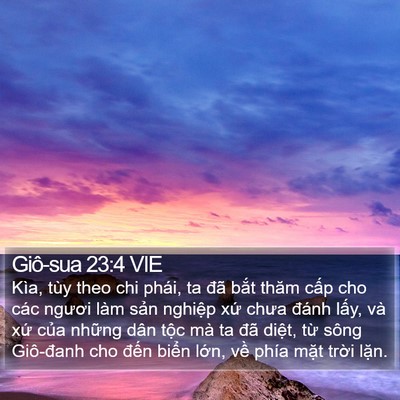 Giô-sua 23:4 VIE Bible Verse Image