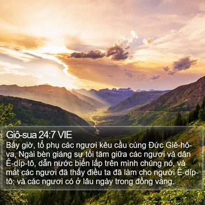 Giô-sua 24:7 VIE Bible Verse Image