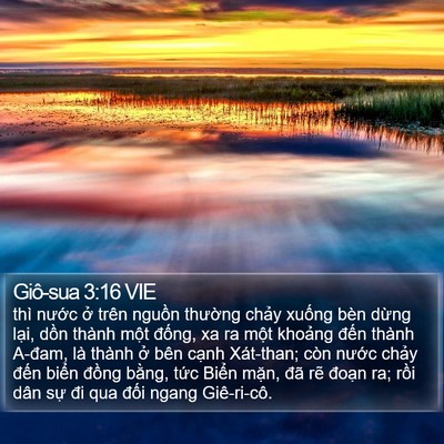 Giô-sua 3:16 VIE Bible Verse Image