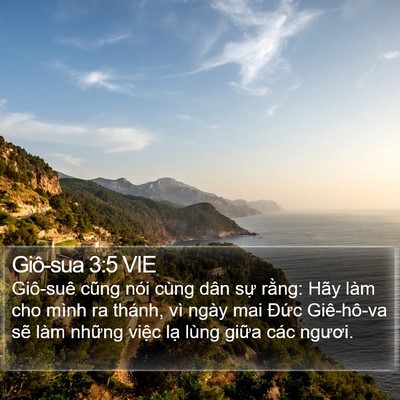 Giô-sua 3:5 VIE Bible Verse Image