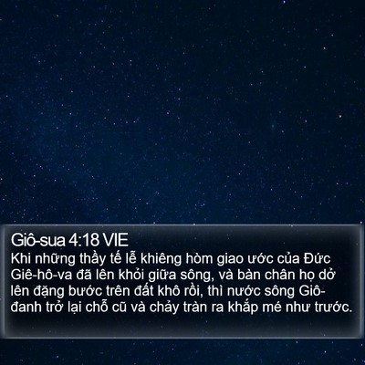 Giô-sua 4:18 VIE Bible Verse Image