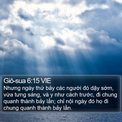 Giô-sua 6:15 VIE Bible Verse Image