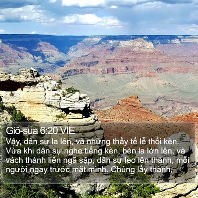 Giô-sua 6:20 VIE Bible Verse Image