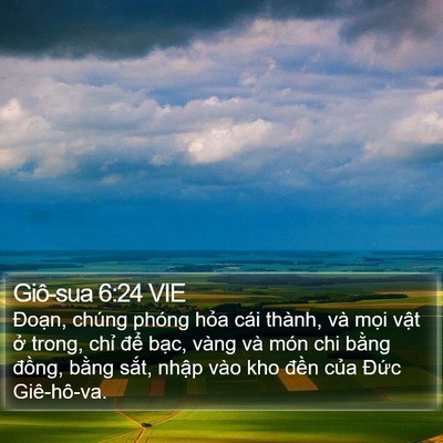 Giô-sua 6:24 VIE Bible Verse Image