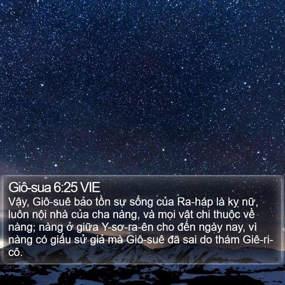 Giô-sua 6:25 VIE Bible Verse Image