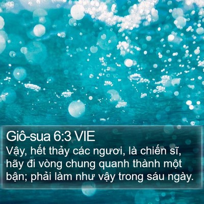Giô-sua 6:3 VIE Bible Verse Image