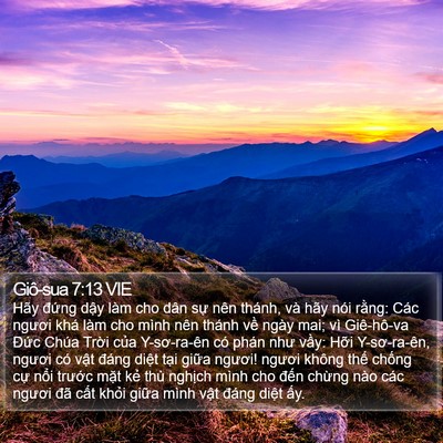 Giô-sua 7:13 VIE Bible Verse Image