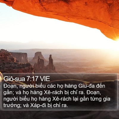 Giô-sua 7:17 VIE Bible Verse Image