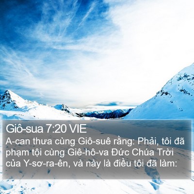 Giô-sua 7:20 VIE Bible Verse Image