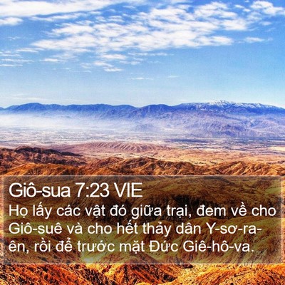 Giô-sua 7:23 VIE Bible Verse Image