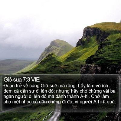 Giô-sua 7:3 VIE Bible Verse Image