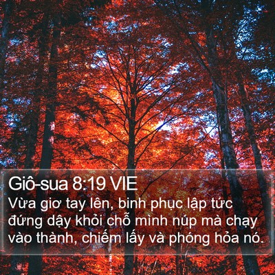 Giô-sua 8:19 VIE Bible Verse Image