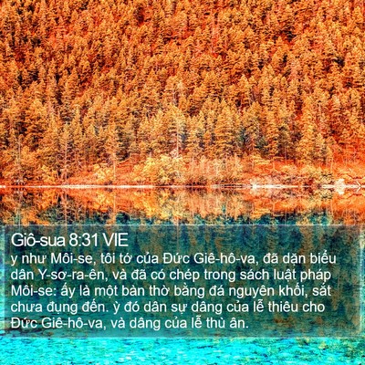 Giô-sua 8:31 VIE Bible Verse Image