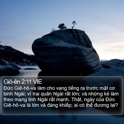 Giô-ên 2:11 VIE Bible Verse Image